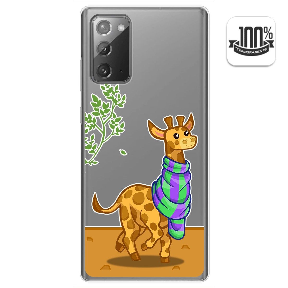 Funda Gel Transparente para Samsung Galaxy Note 20 diseño Jirafa Dibujos