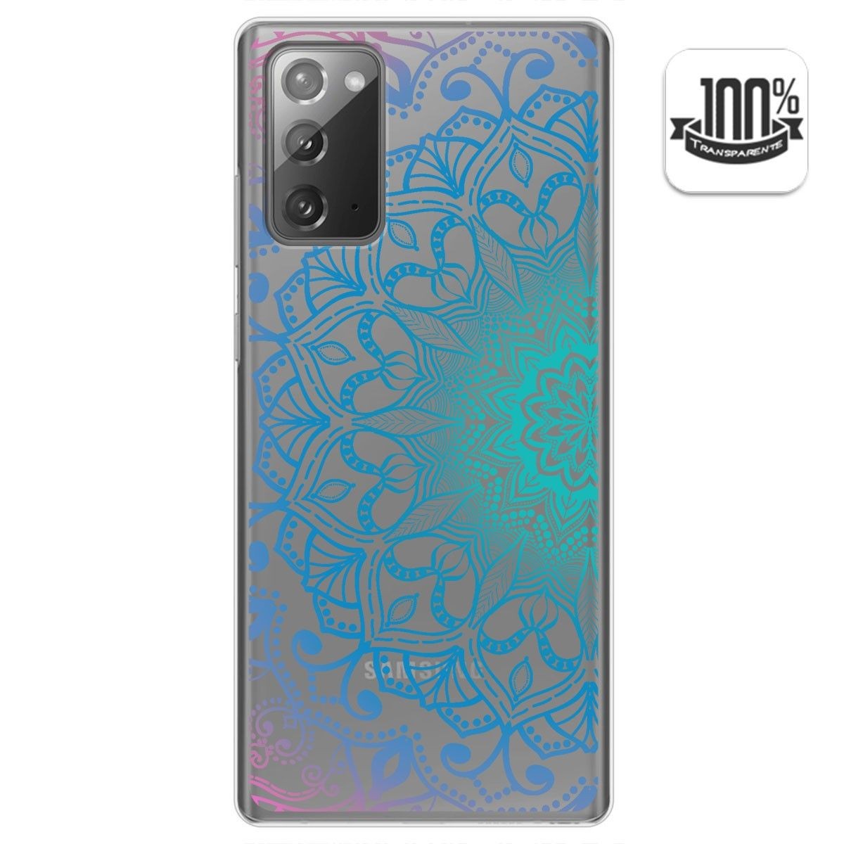 Funda Gel Transparente para Samsung Galaxy Note 20 diseño Mandala Dibujos