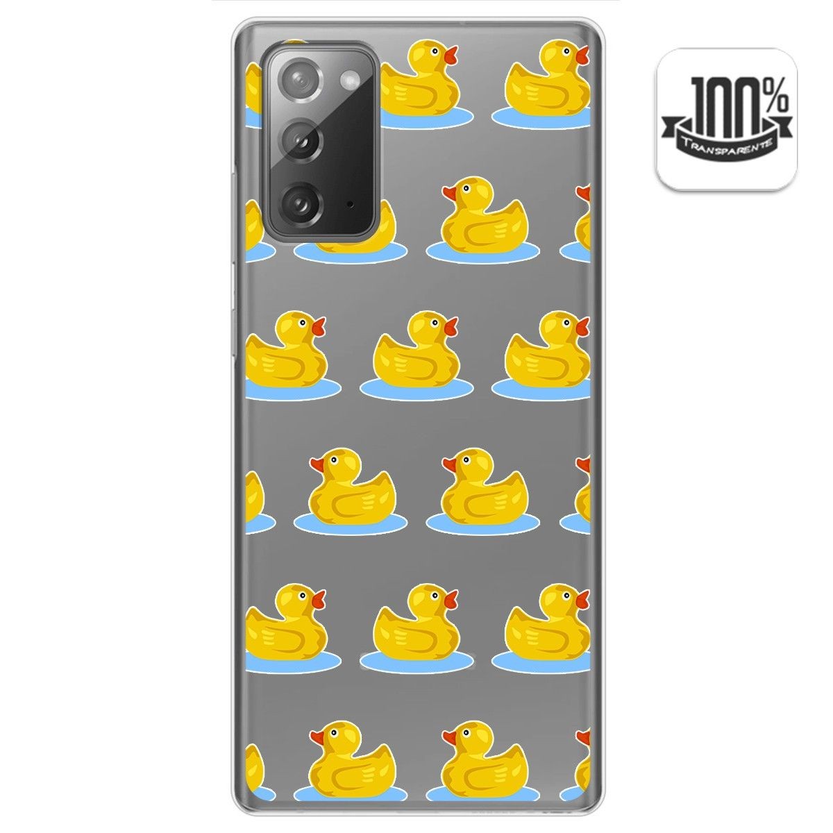Funda Gel Transparente para Samsung Galaxy Note 20 diseño Pato Dibujos