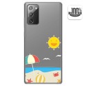 Funda Gel Transparente para Samsung Galaxy Note 20 diseño Playa Dibujos