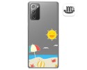 Funda Gel Transparente para Samsung Galaxy Note 20 diseño Playa Dibujos