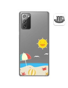 Funda Gel Transparente para Samsung Galaxy Note 20 diseño Playa Dibujos