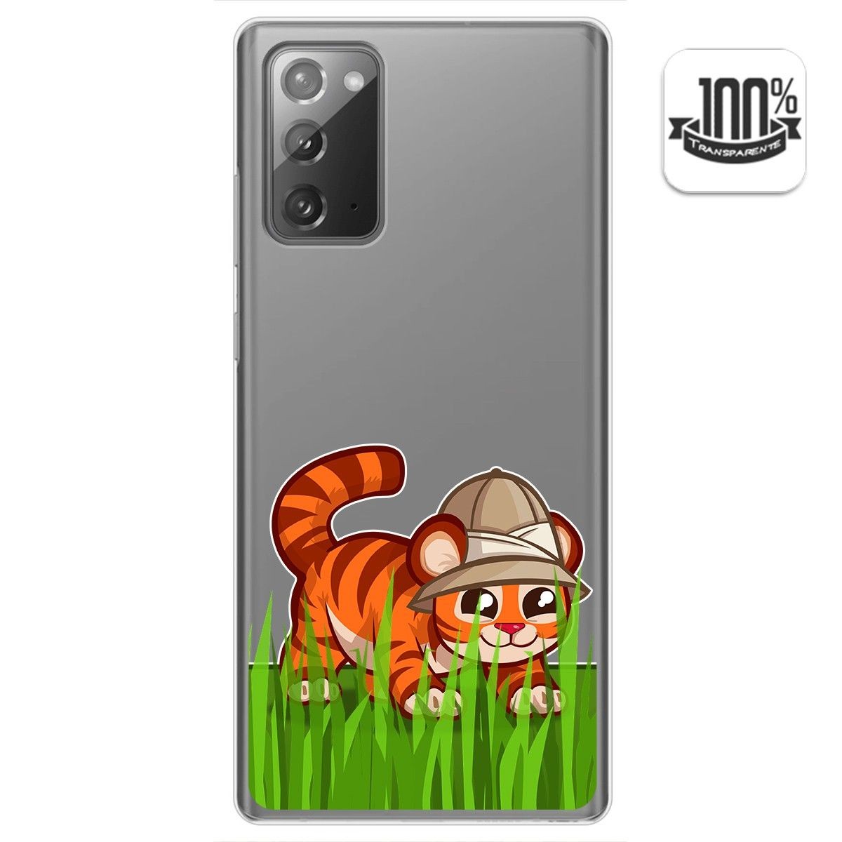 Funda Gel Transparente para Samsung Galaxy Note 20 diseño Tigre Dibujos
