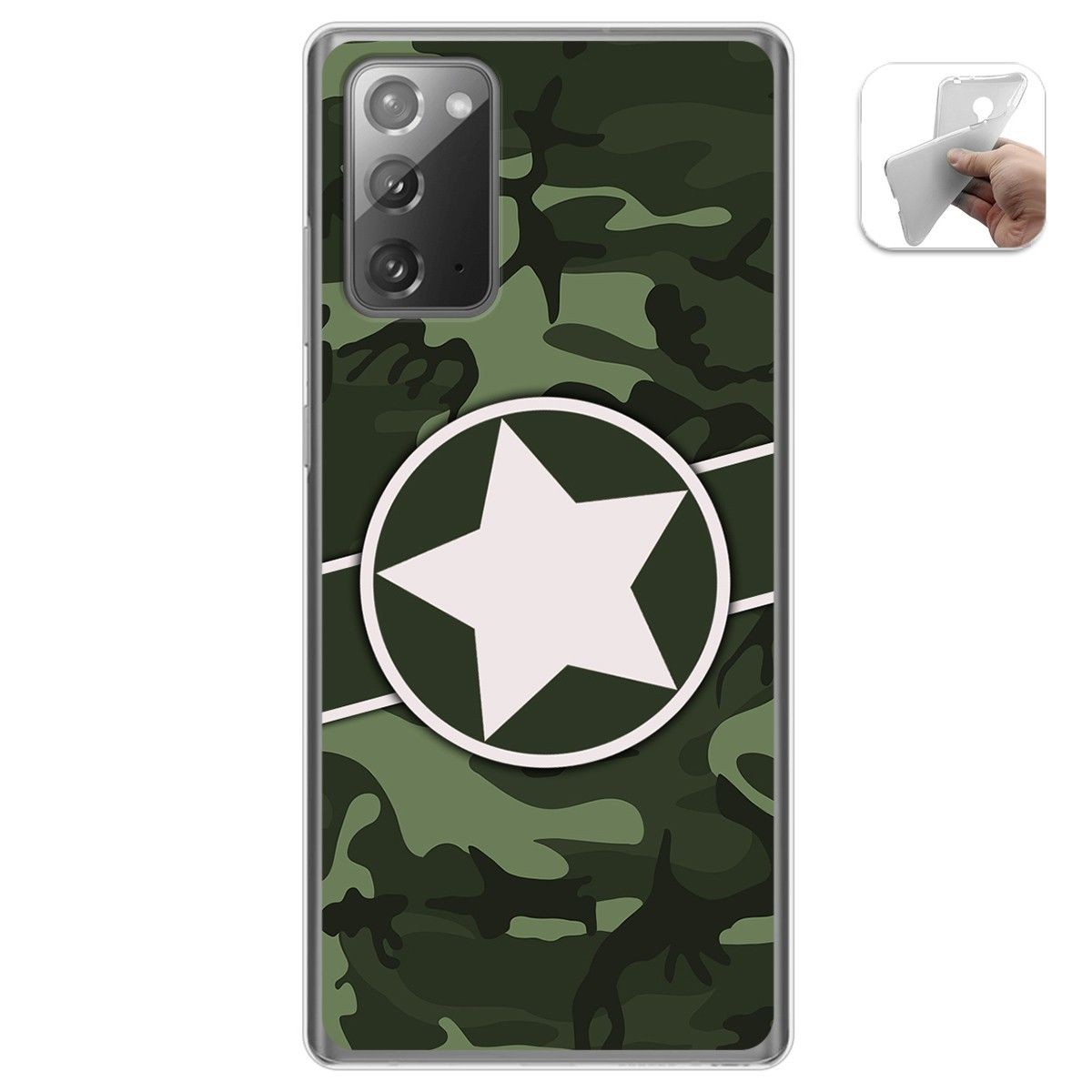 Funda Gel Tpu para Samsung Galaxy Note 20 diseño Camuflaje 01 Dibujos