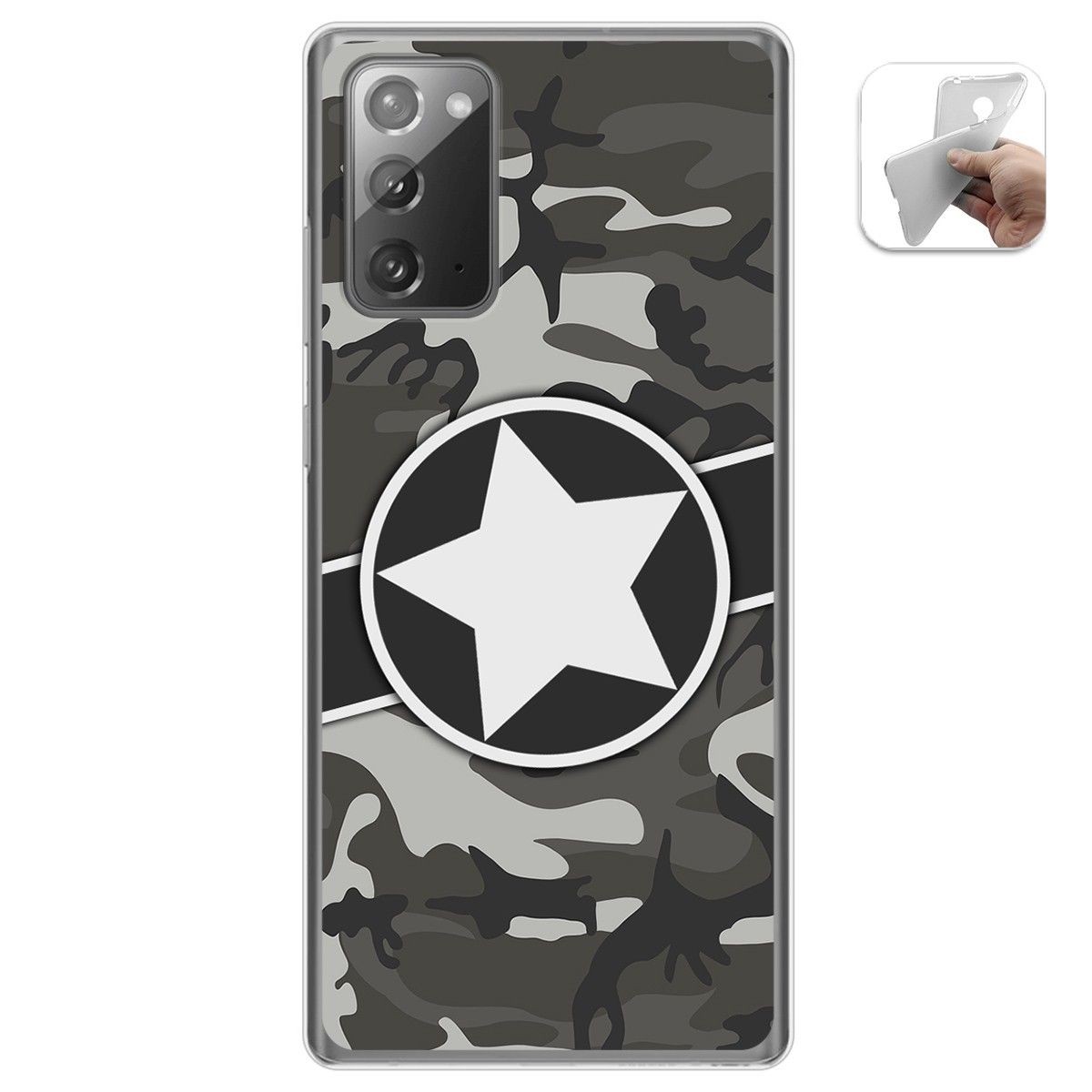 Funda Gel Tpu para Samsung Galaxy Note 20 diseño Camuflaje 02 Dibujos