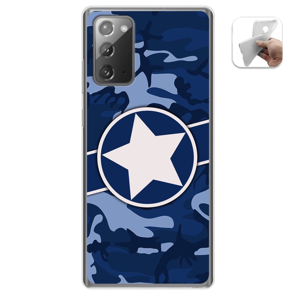 Funda Gel Tpu para Samsung Galaxy Note 20 diseño Camuflaje 03 Dibujos