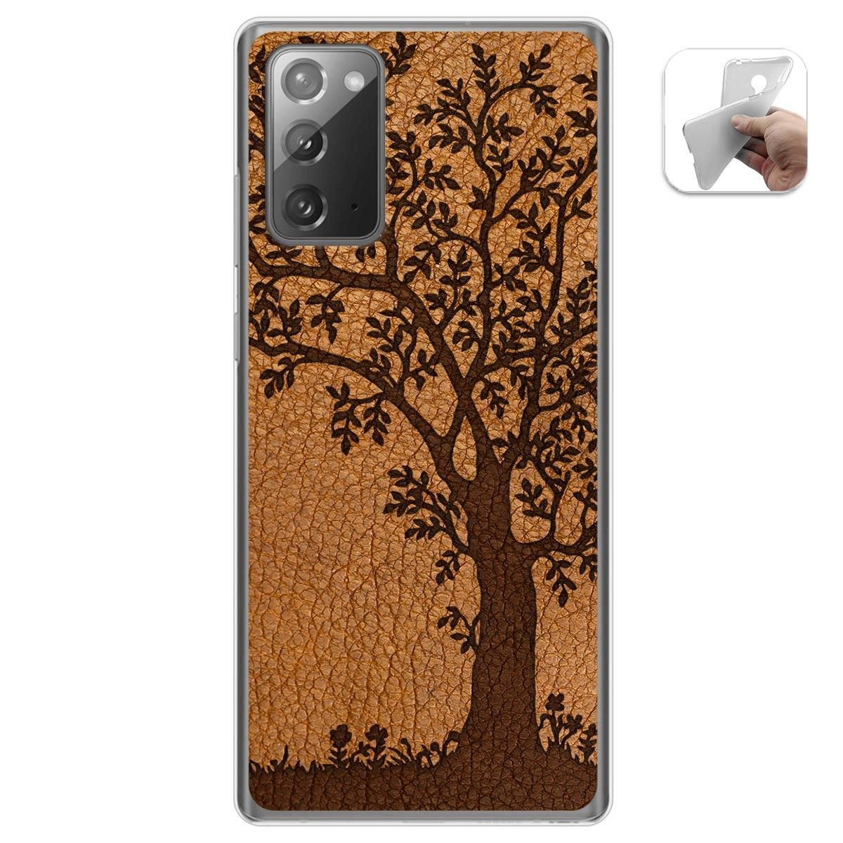 Funda Gel Tpu para Samsung Galaxy Note 20 diseño Cuero 03 Dibujos