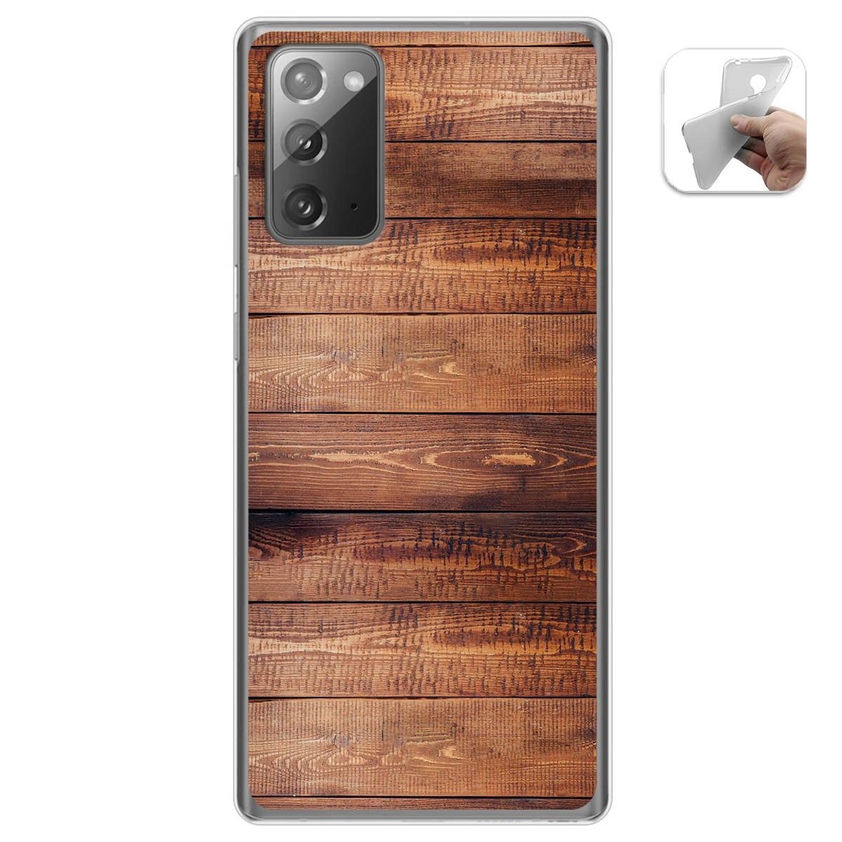 Funda Gel Tpu para Samsung Galaxy Note 20 diseño Madera 02 Dibujos