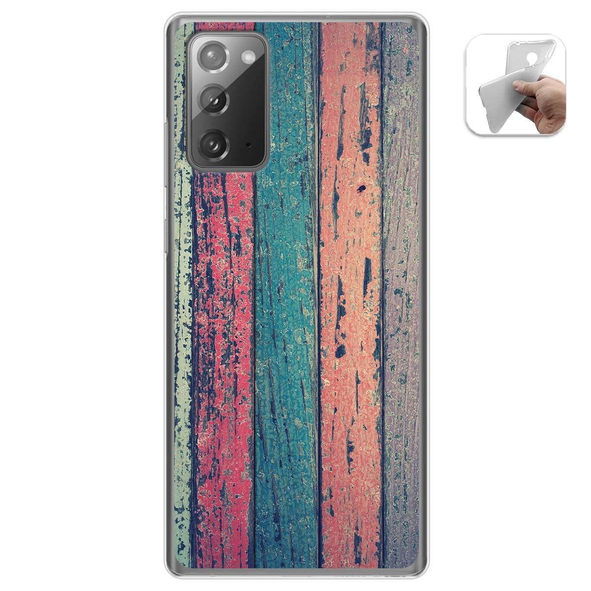 Funda Gel Tpu para Samsung Galaxy Note 20 diseño Madera 10 Dibujos