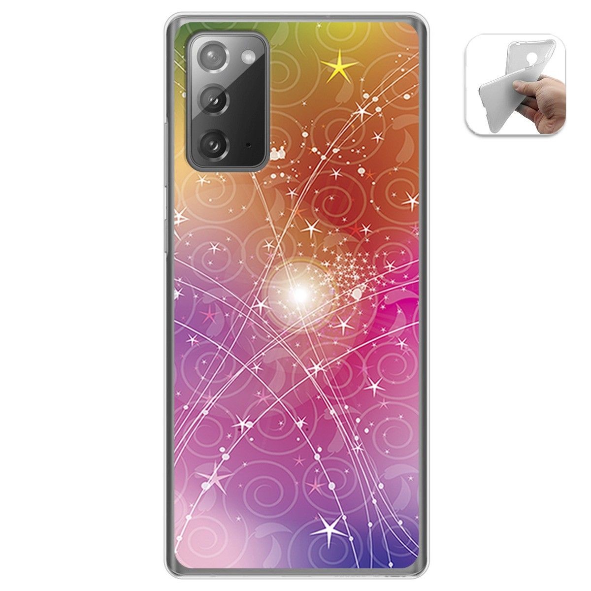 Funda Gel Tpu para Samsung Galaxy Note 20 diseño Abstracto Dibujos