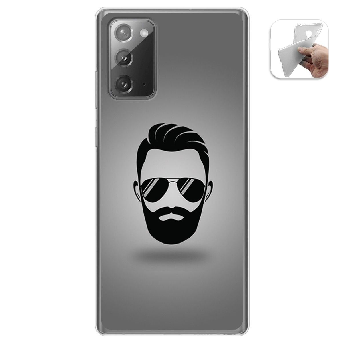 Funda Gel Tpu para Samsung Galaxy Note 20 diseño Barba Dibujos