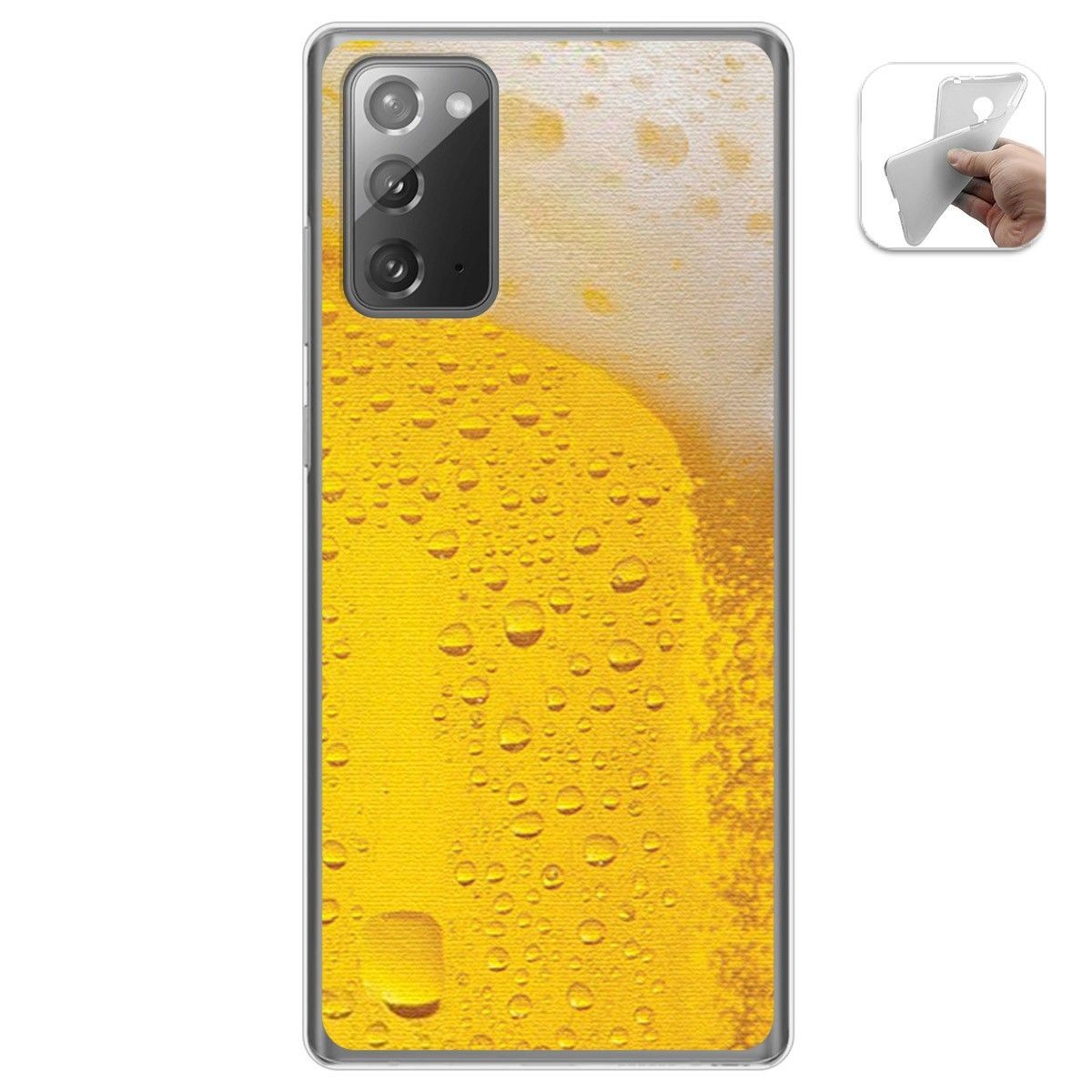 Funda Gel Tpu para Samsung Galaxy Note 20 diseño Cerveza Dibujos