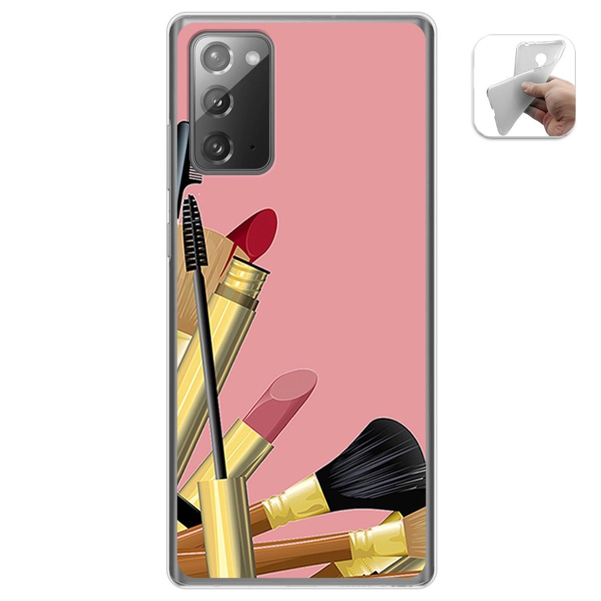 Funda Gel Tpu para Samsung Galaxy Note 20 diseño Brochas Dibujos