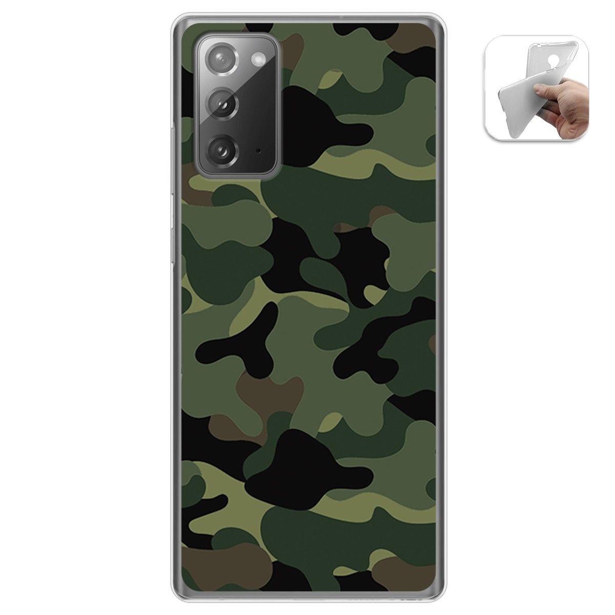 Funda Gel Tpu para Samsung Galaxy Note 20 diseño Camuflaje Dibujos