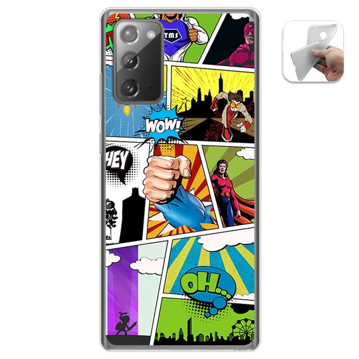 Funda Gel Tpu para Samsung Galaxy Note 20 diseño Comic Dibujos