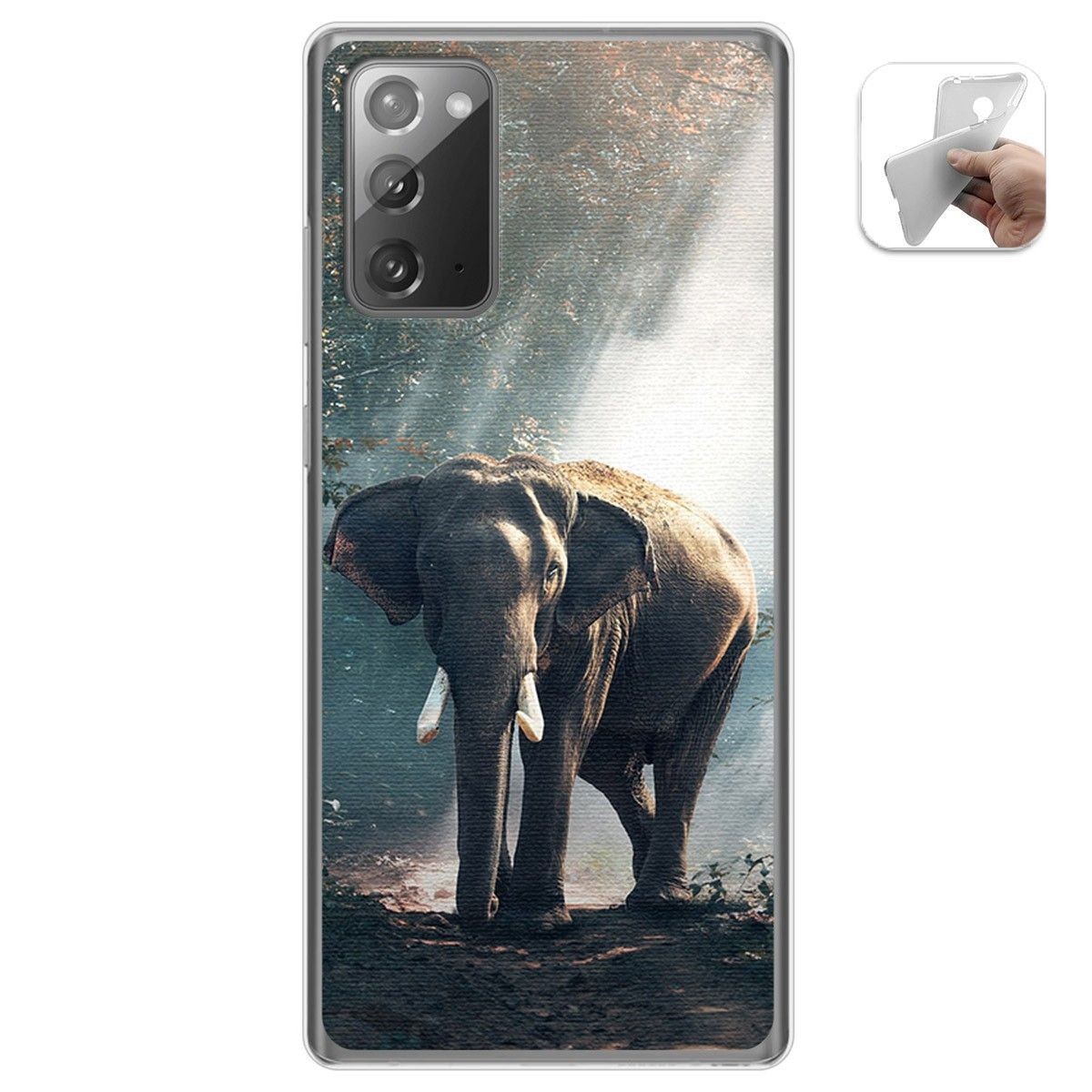 Funda Gel Tpu para Samsung Galaxy Note 20 diseño Elefante Dibujos