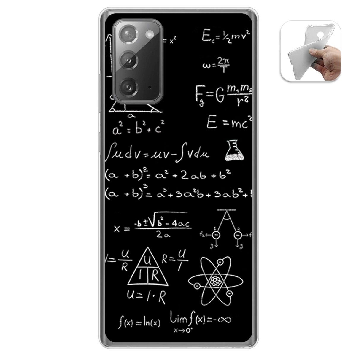 Funda Gel Tpu para Samsung Galaxy Note 20 diseño Formulas Dibujos