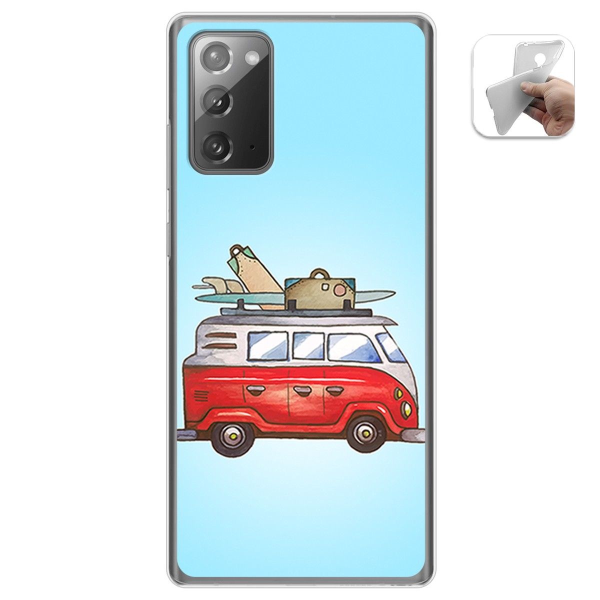 Funda Gel Tpu para Samsung Galaxy Note 20 diseño Furgoneta Dibujos