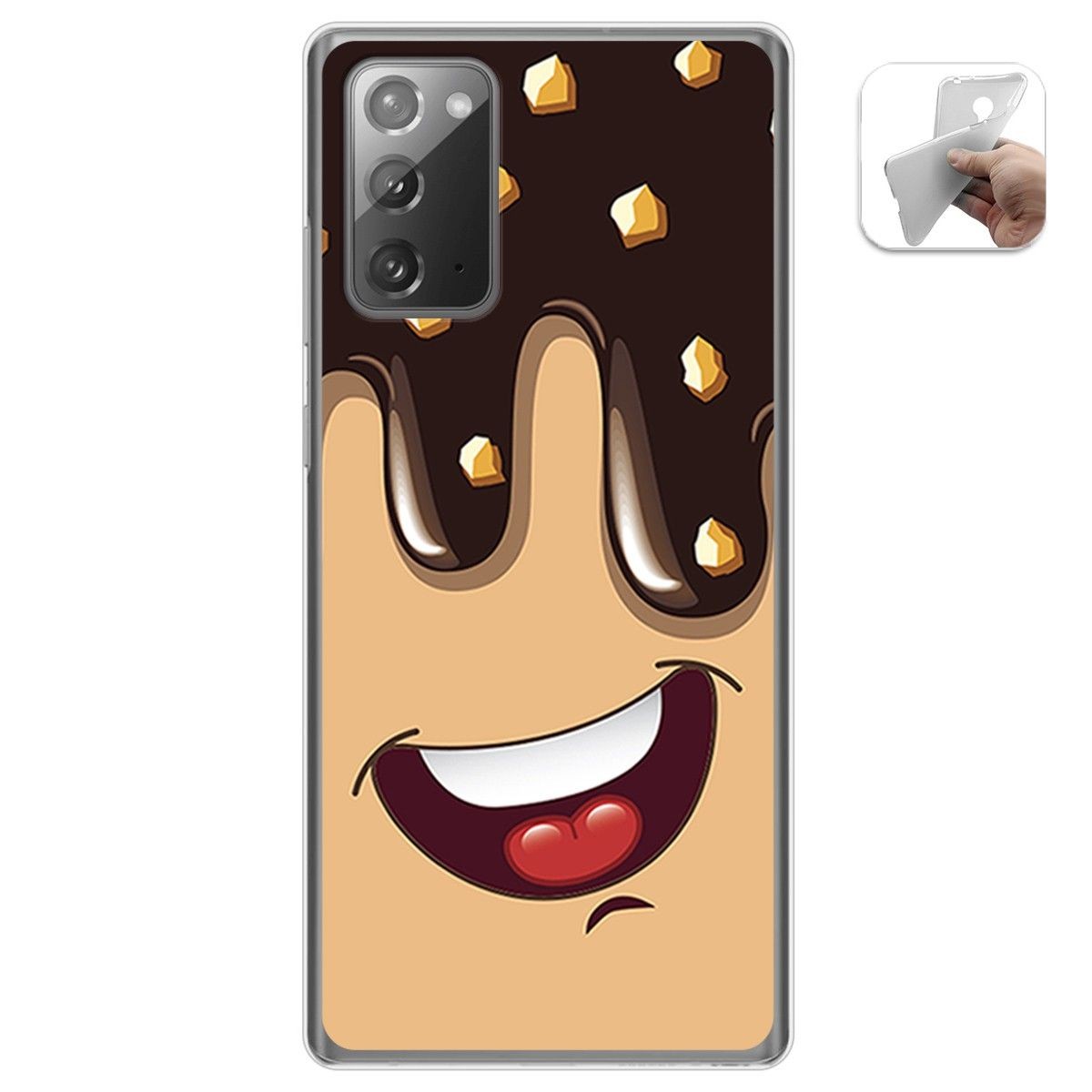 Funda Gel Tpu para Samsung Galaxy Note 20 diseño Helado Chocolate Dibujos