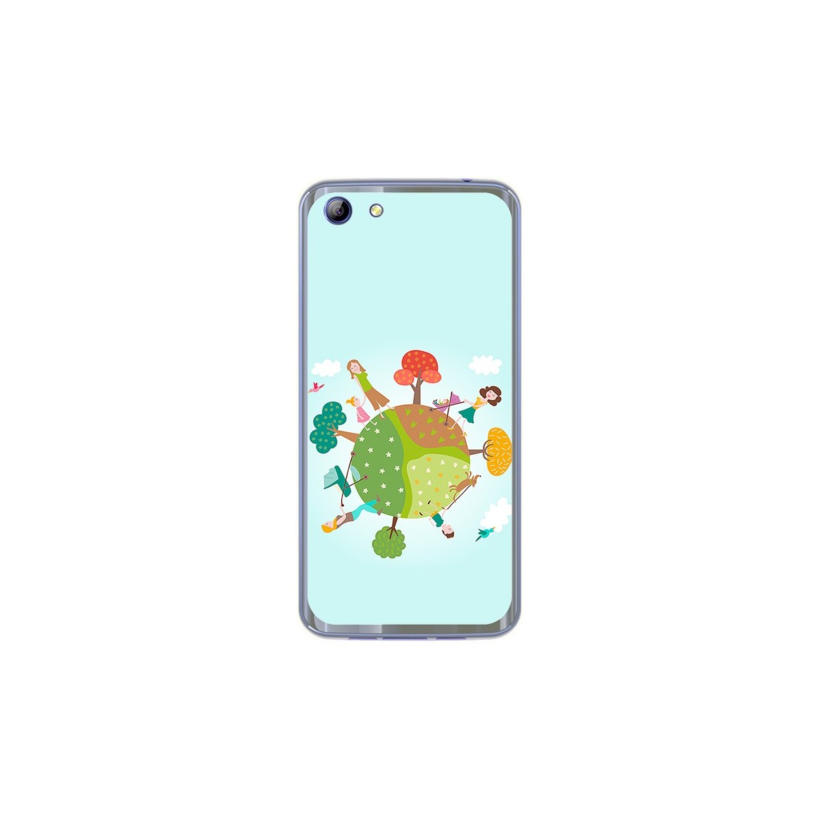 Funda Gel Tpu para Elephone S7 Diseño Familia Dibujos