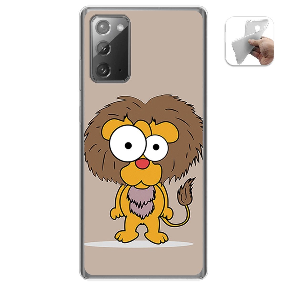 Funda Gel Tpu para Samsung Galaxy Note 20 diseño Leon Dibujos