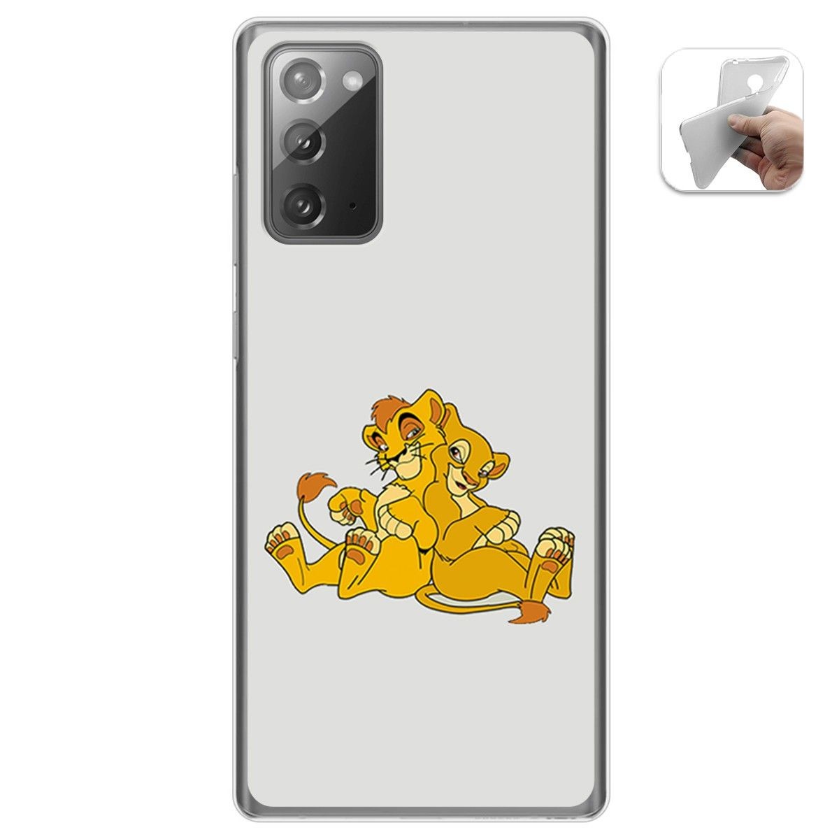 Funda Gel Tpu para Samsung Galaxy Note 20 diseño Leones Dibujos