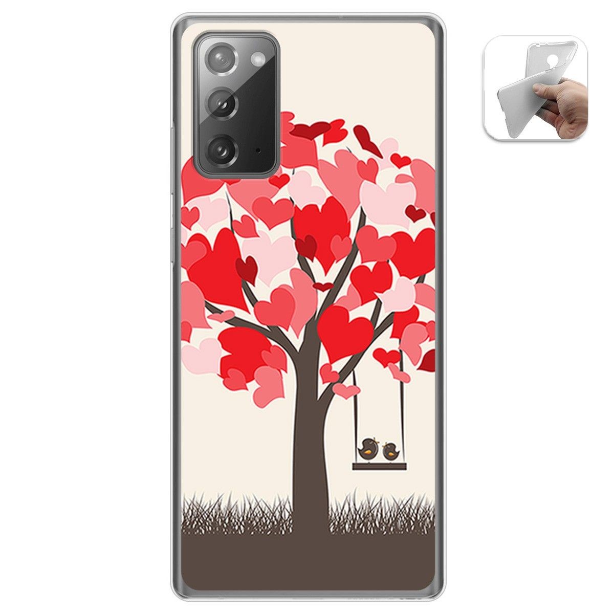 Funda Gel Tpu para Samsung Galaxy Note 20 diseño Pajaritos Dibujos