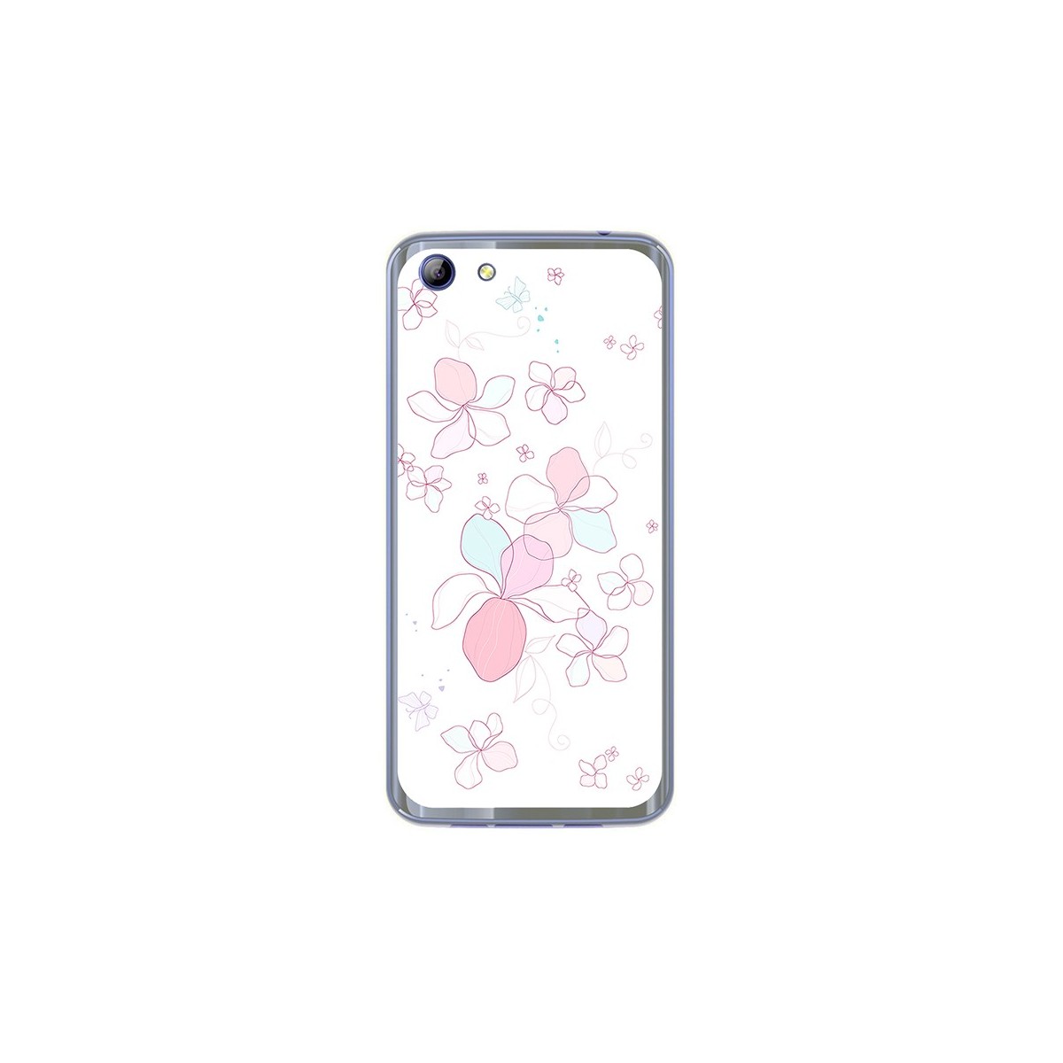 Funda Gel Tpu para Elephone S7 Diseño Flores Minimal Dibujos