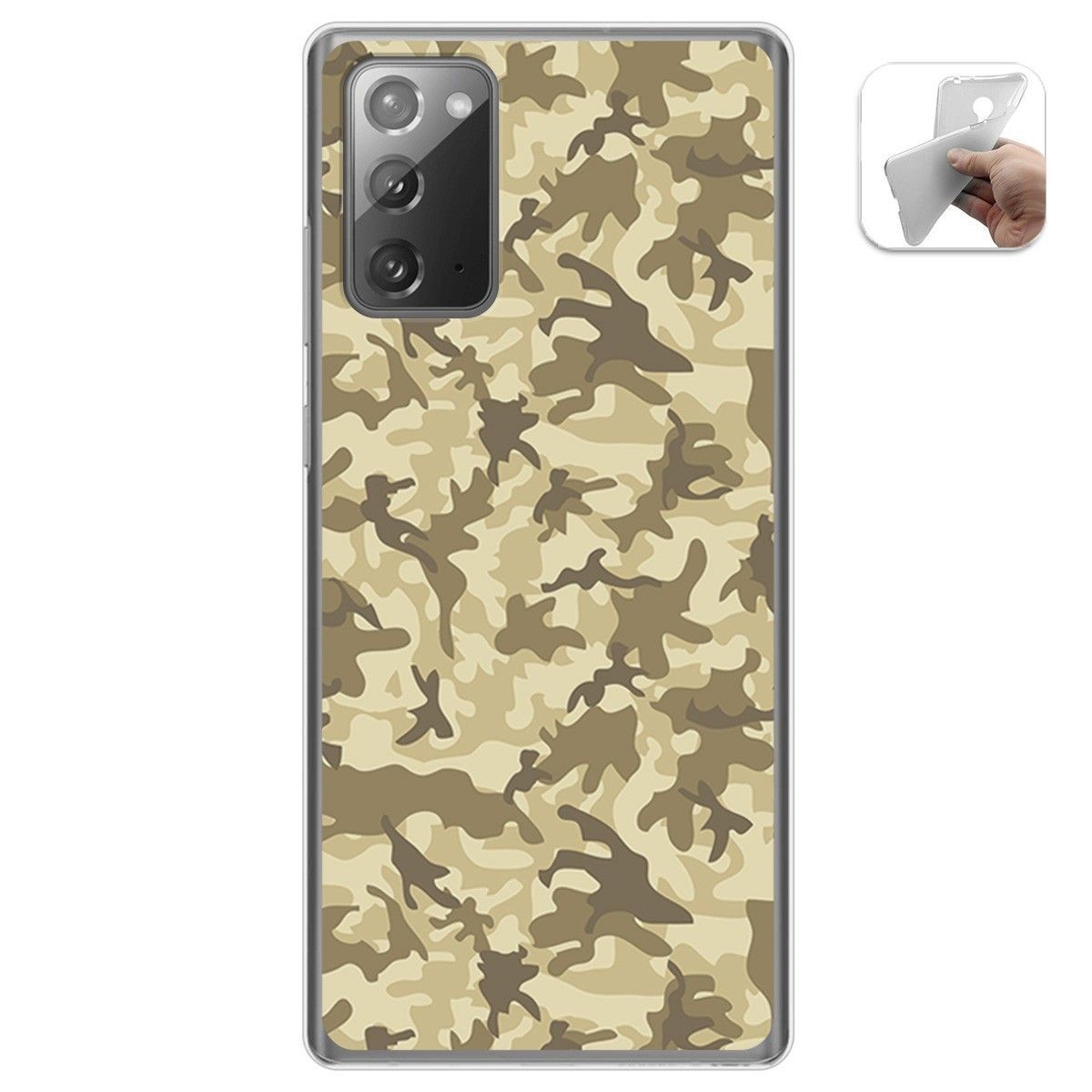 Funda Gel Tpu para Samsung Galaxy Note 20 diseño Sand Camuflaje Dibujos