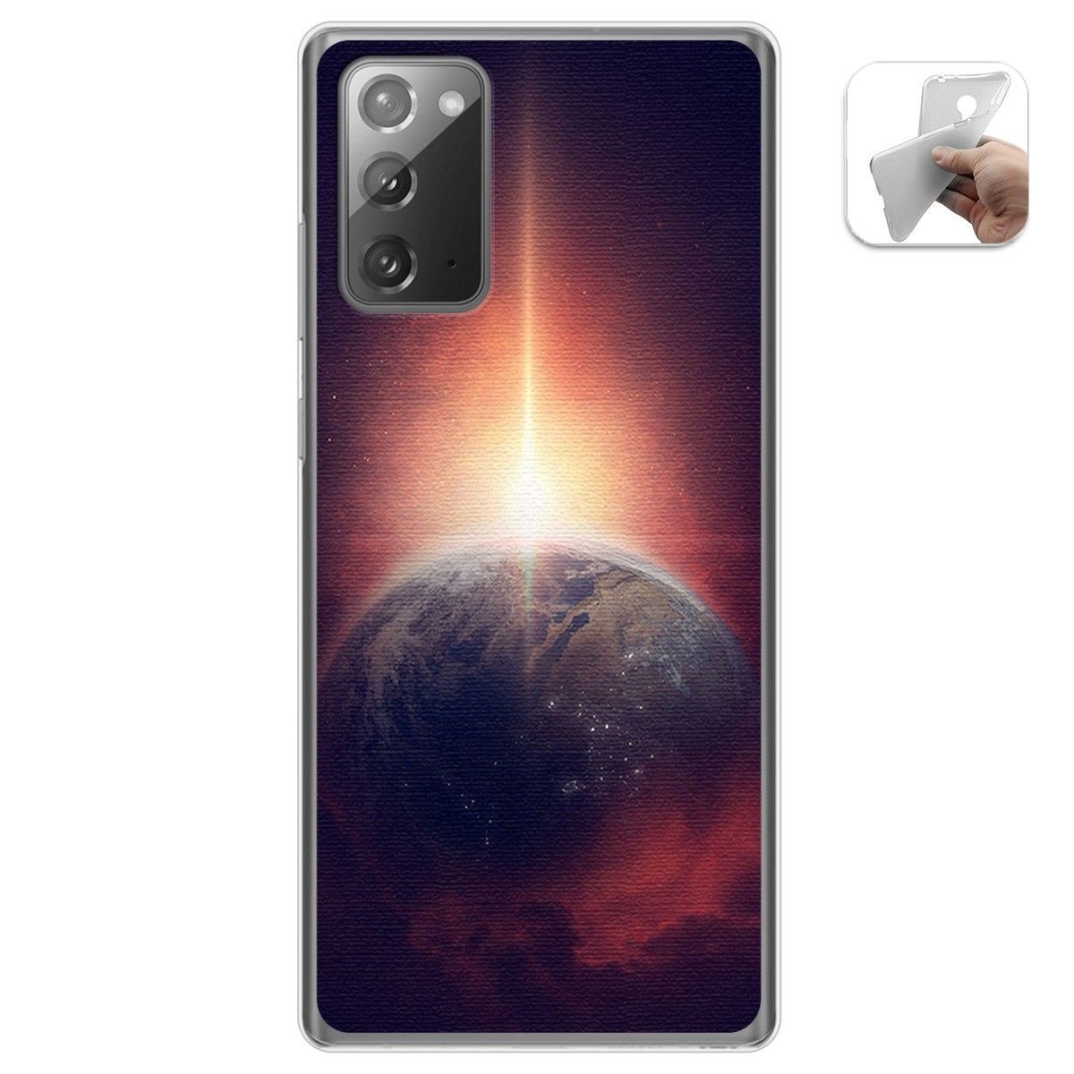 Funda Gel Tpu para Samsung Galaxy Note 20 diseño Tierra Dibujos