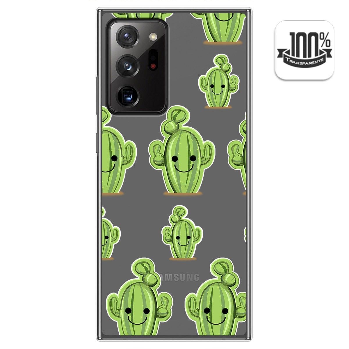 Funda Gel Transparente para Samsung Galaxy Note 20 Ultra diseño Cactus Dibujos