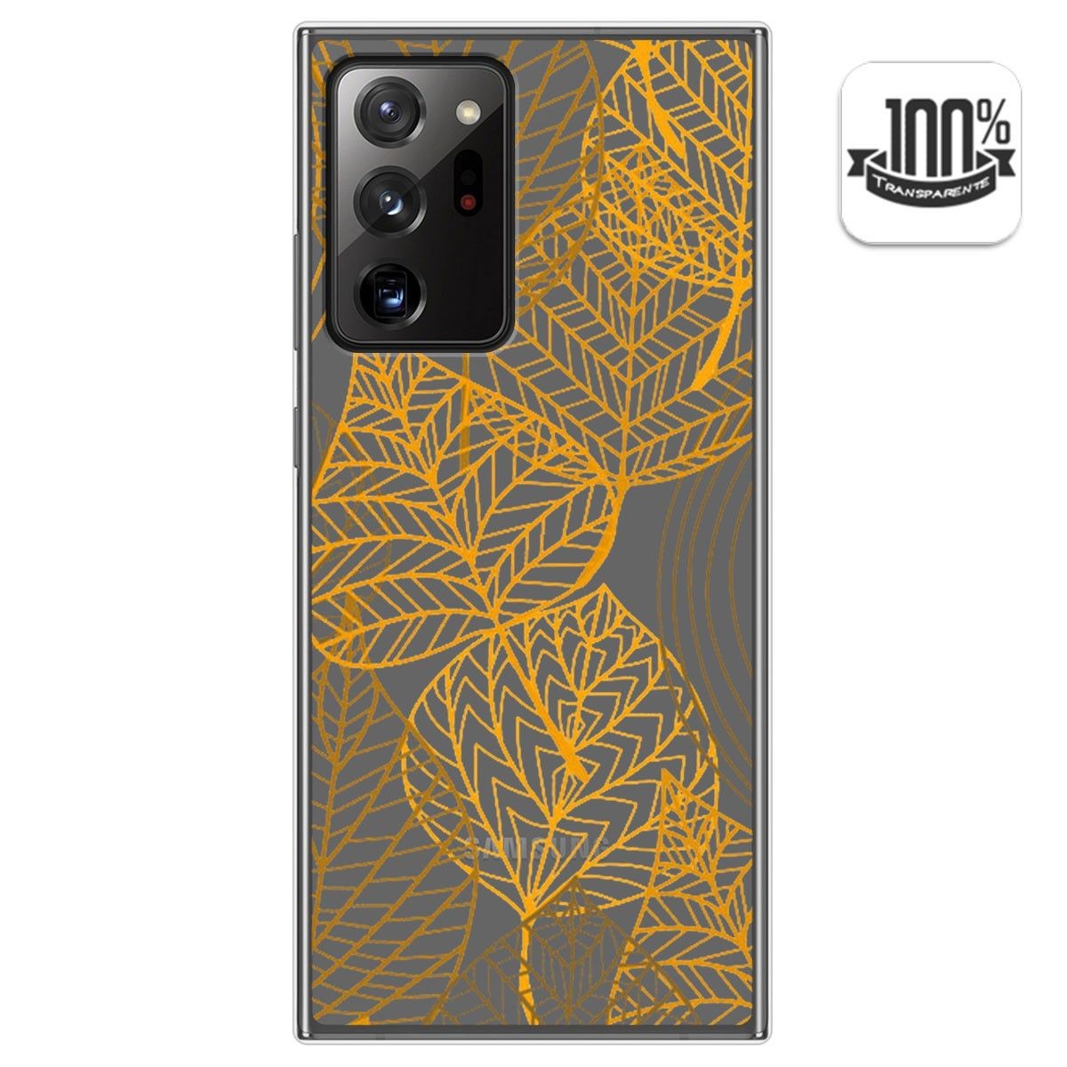 Funda Gel Transparente para Samsung Galaxy Note 20 Ultra diseño Hojas Dibujos