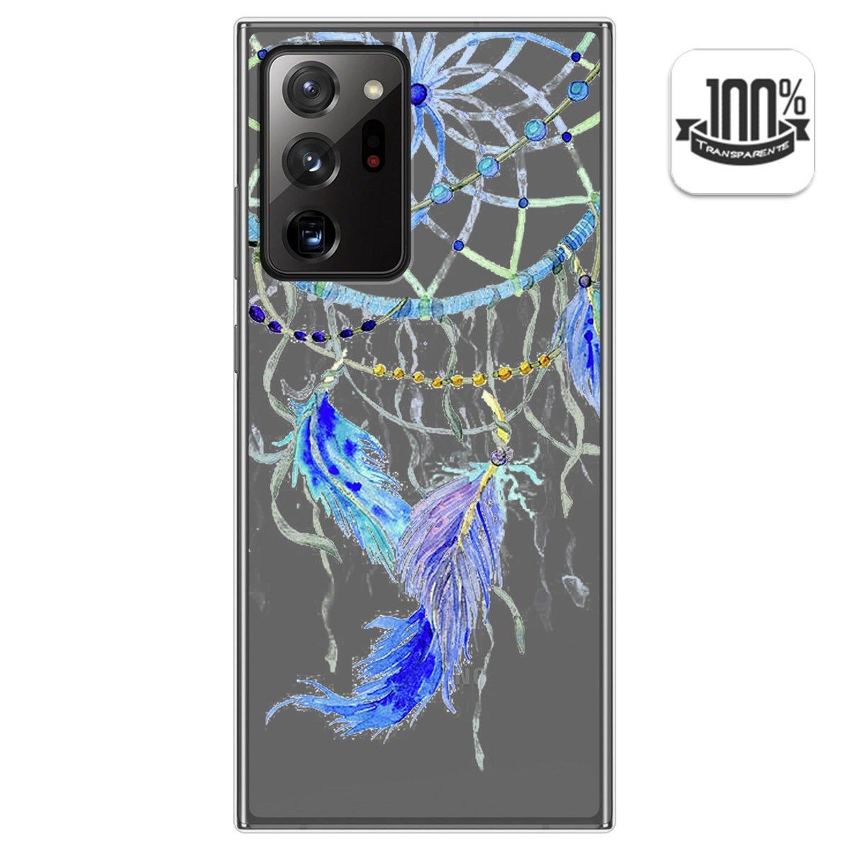 Funda Gel Transparente para Samsung Galaxy Note 20 Ultra diseño Plumas Dibujos