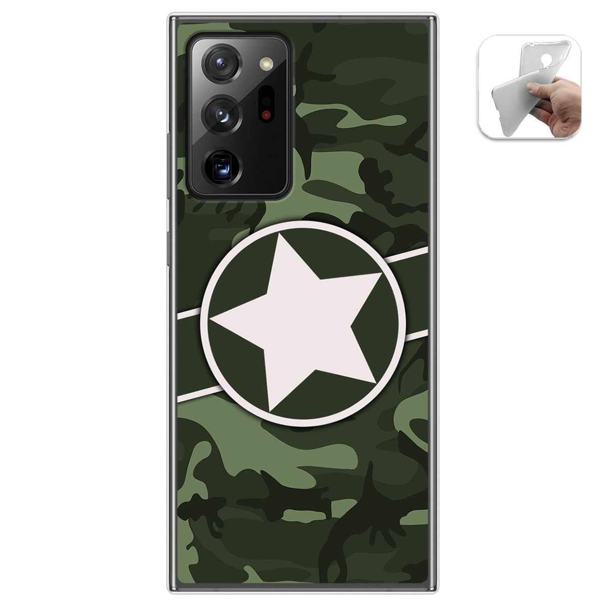 Funda Gel Tpu para Samsung Galaxy Note 20 Ultra diseño Camuflaje 01 Dibujos