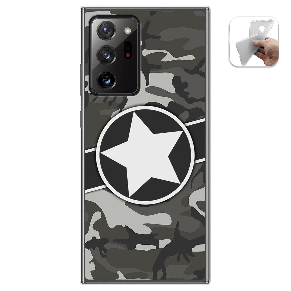 Funda Gel Tpu para Samsung Galaxy Note 20 Ultra diseño Camuflaje 02 Dibujos