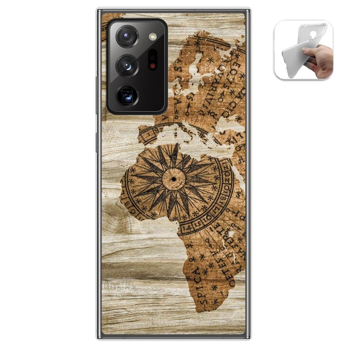 Funda Gel Tpu para Samsung Galaxy Note 20 Ultra diseño Madera 07 Dibujos