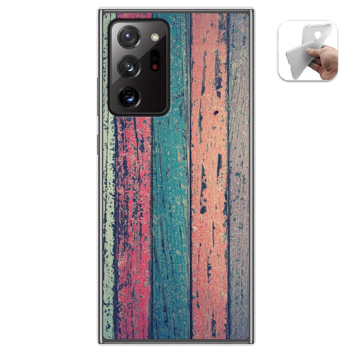 Funda Gel Tpu para Samsung Galaxy Note 20 Ultra diseño Madera 10 Dibujos