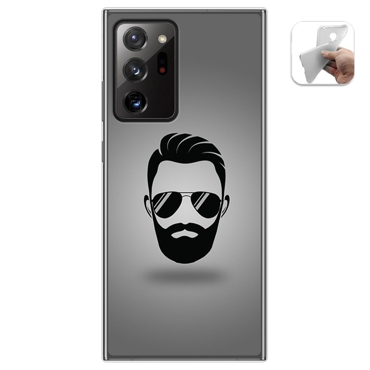 Funda Gel Tpu para Samsung Galaxy Note 20 Ultra diseño Barba Dibujos