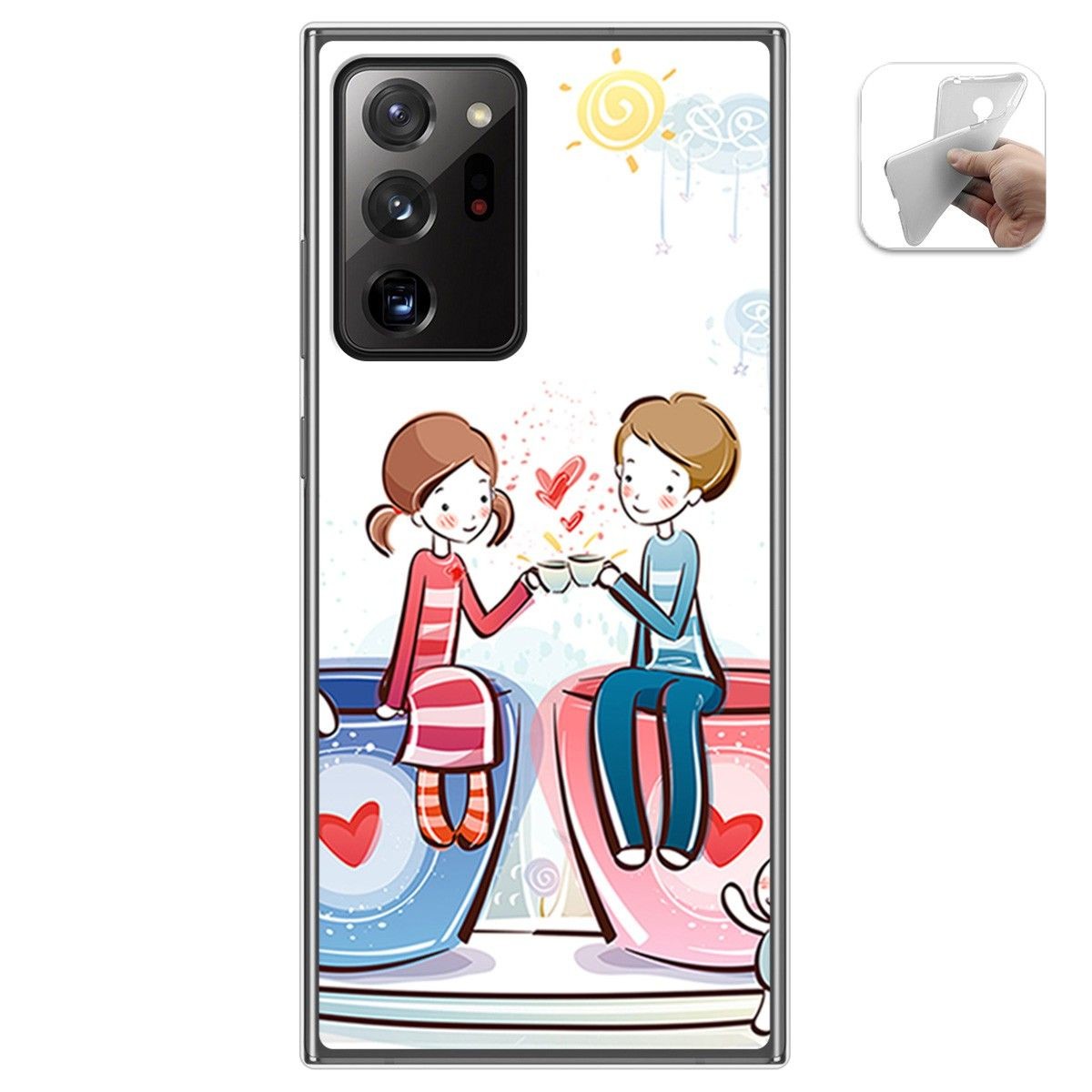 Funda Gel Tpu para Samsung Galaxy Note 20 Ultra diseño Café Dibujos