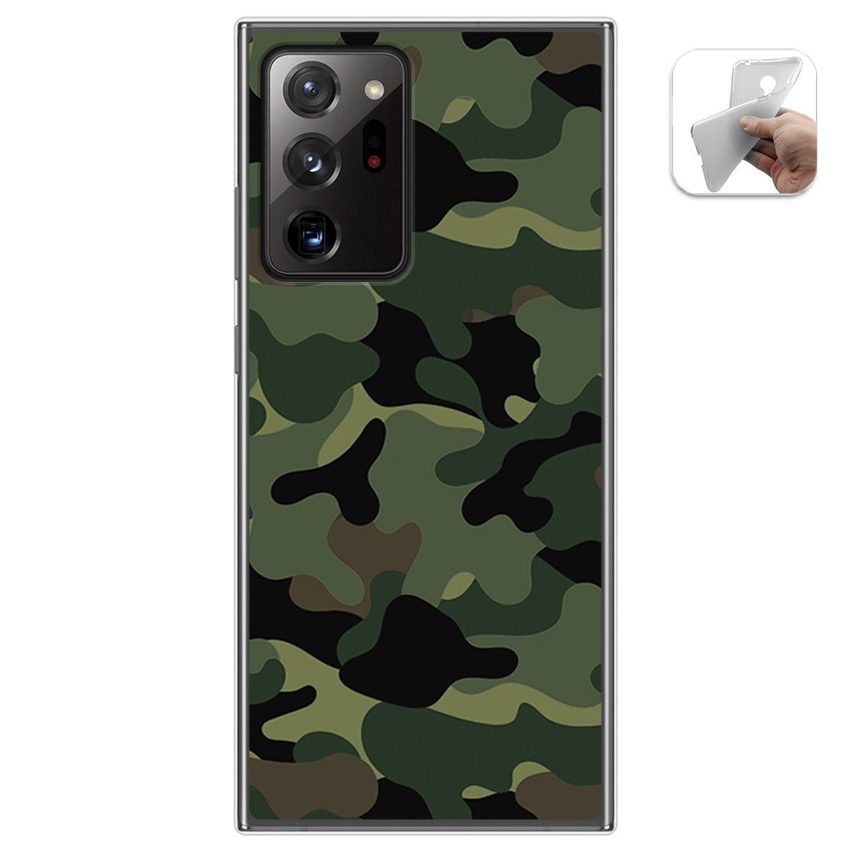 Funda Gel Tpu para Samsung Galaxy Note 20 Ultra diseño Camuflaje Dibujos