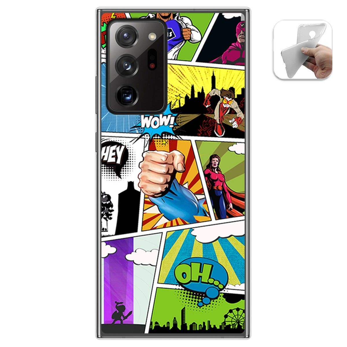 Funda Gel Tpu para Samsung Galaxy Note 20 Ultra diseño Comic Dibujos