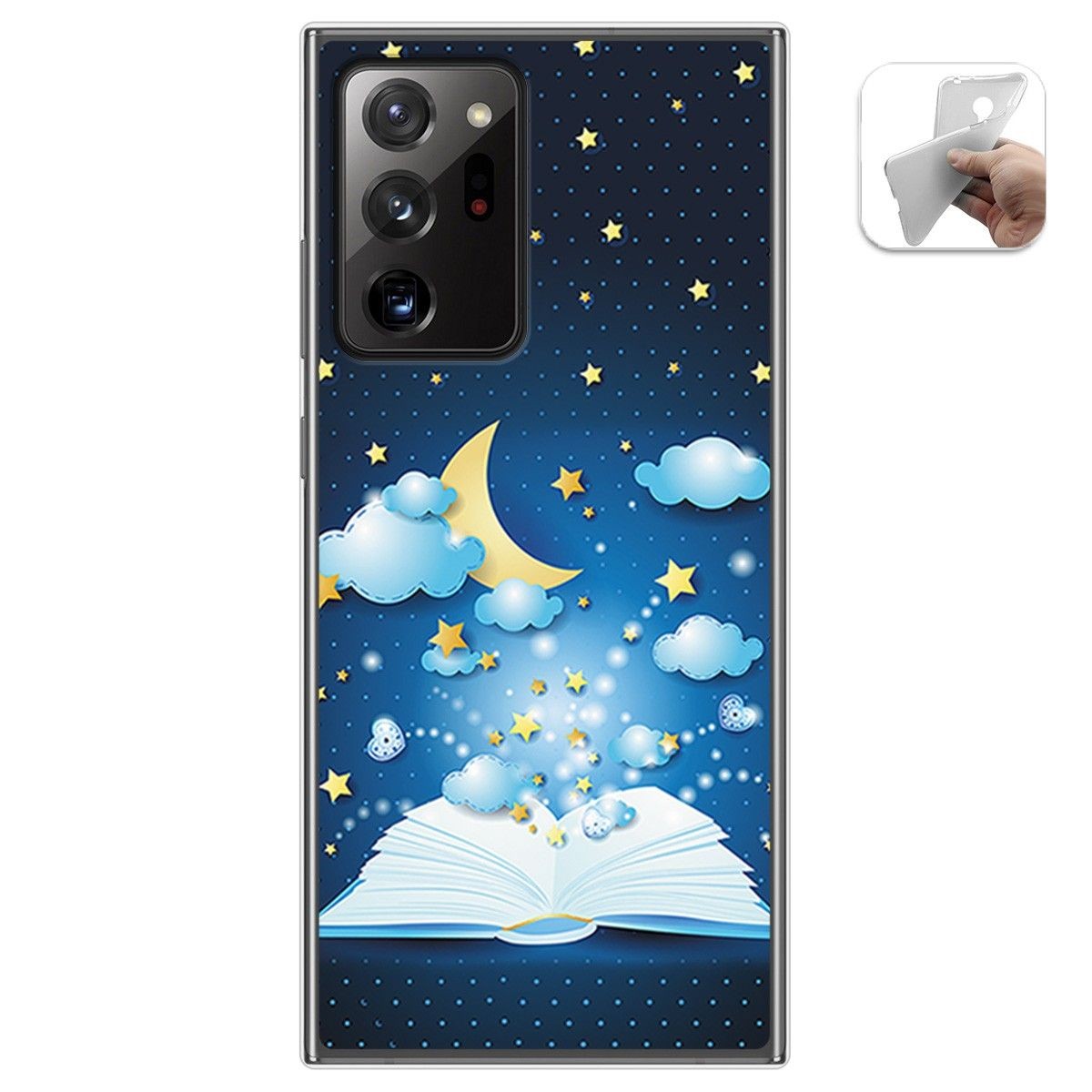Funda Gel Tpu para Samsung Galaxy Note 20 Ultra diseño Libro Cuentos Dibujos