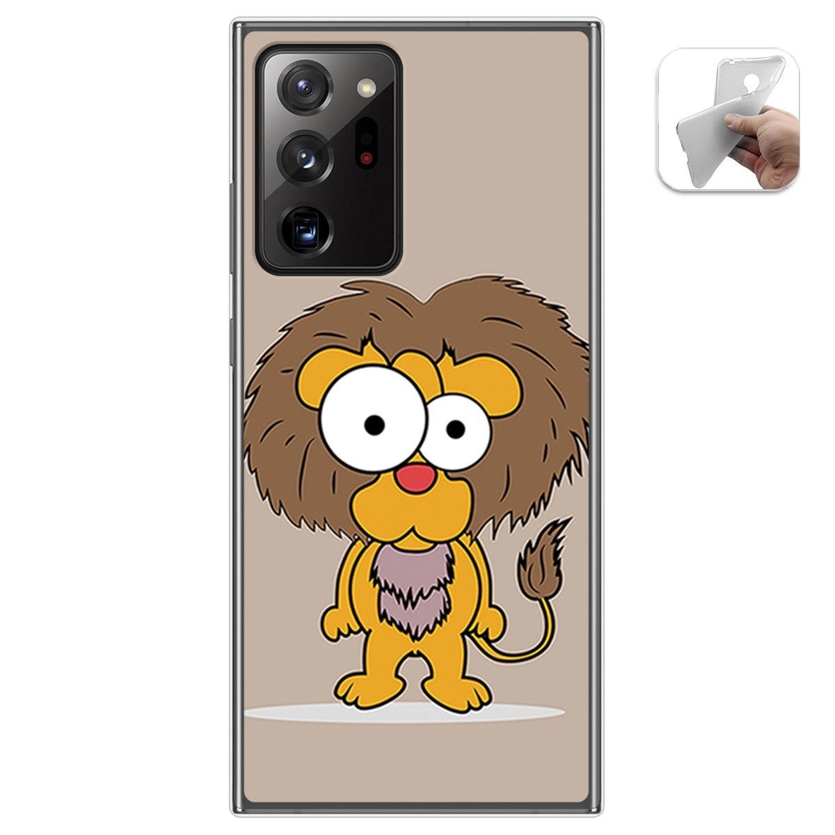 Funda Gel Tpu para Samsung Galaxy Note 20 Ultra diseño Leon Dibujos
