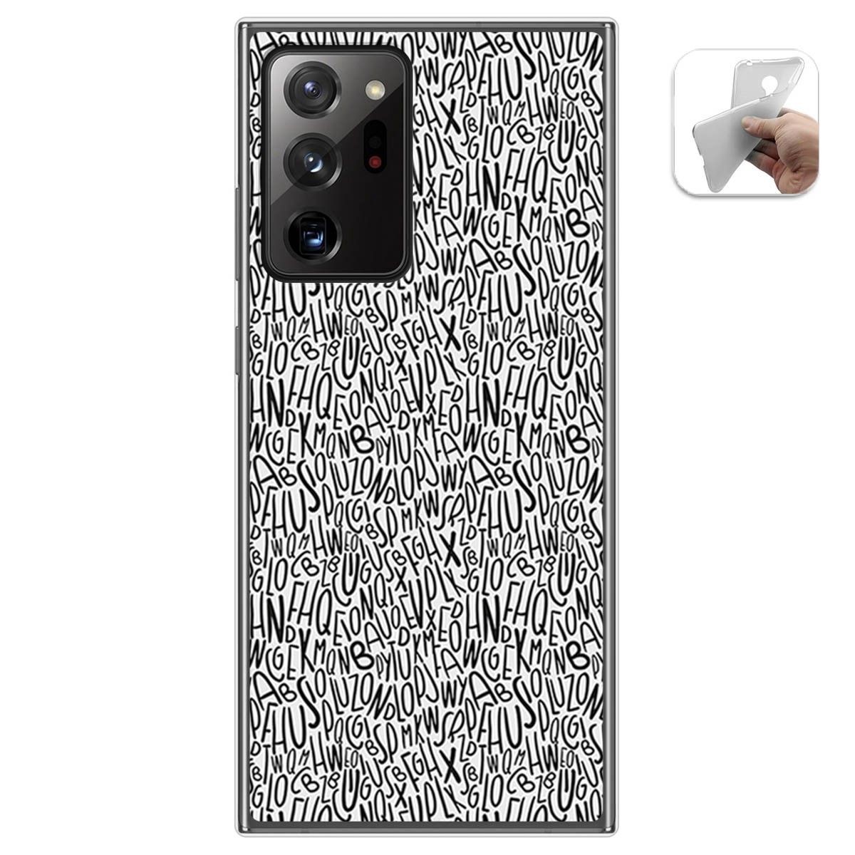 Funda Gel Tpu para Samsung Galaxy Note 20 Ultra diseño Letras Dibujos