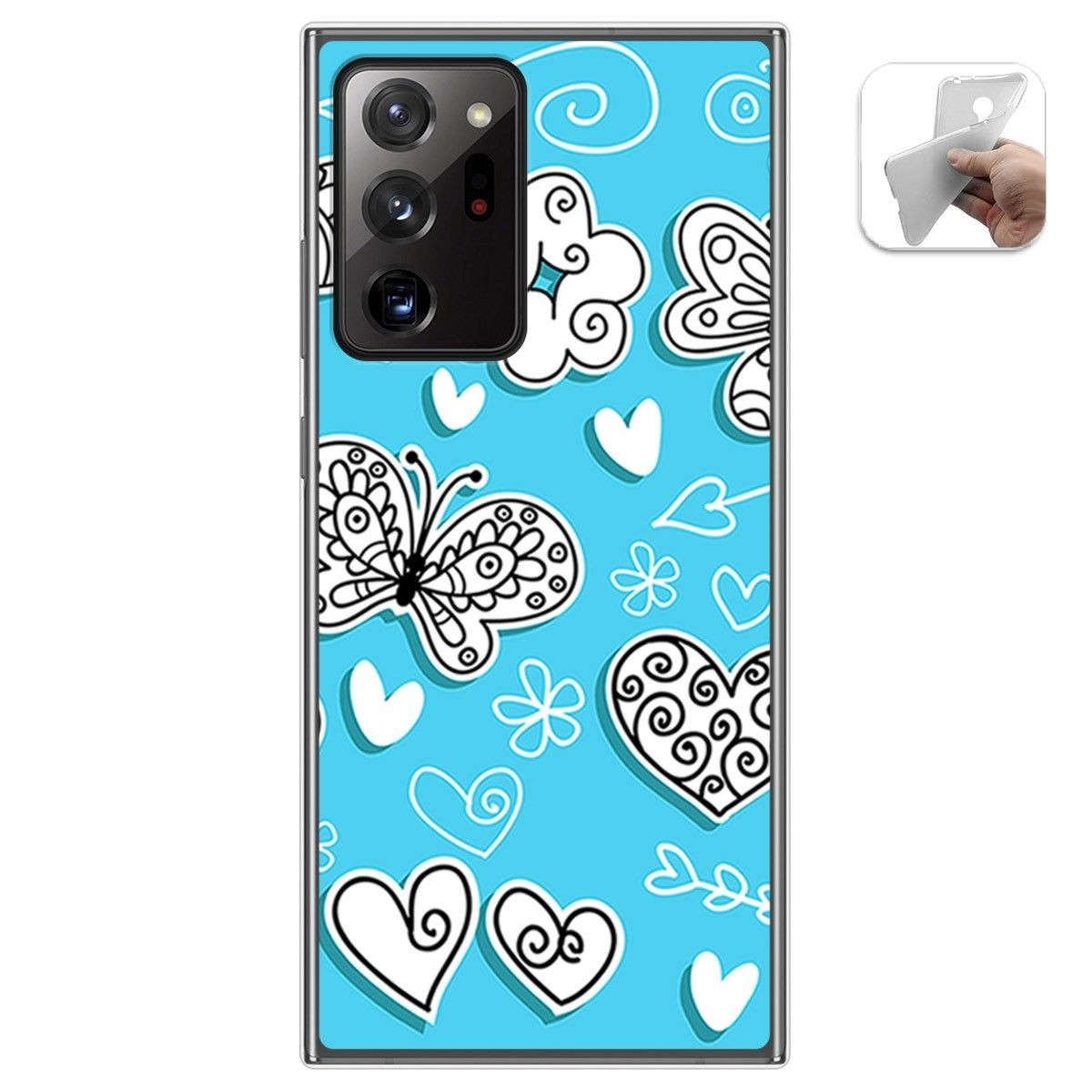 Funda Gel Tpu para Samsung Galaxy Note 20 Ultra diseño Mariposas Dibujos