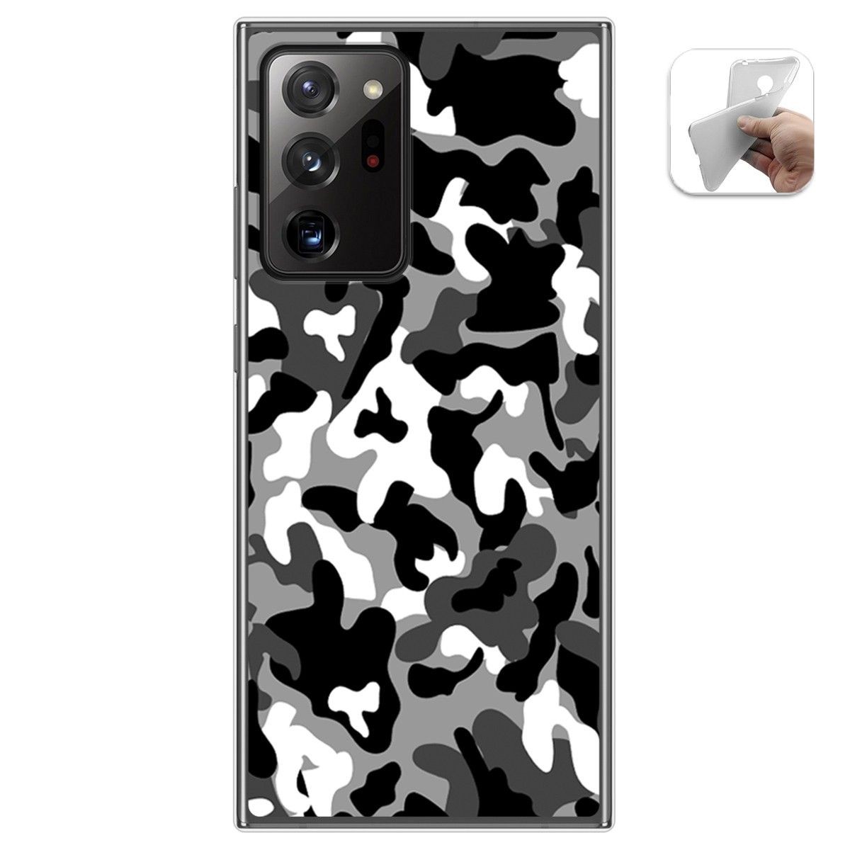 Funda Gel Tpu para Samsung Galaxy Note 20 Ultra diseño Snow Camuflaje Dibujos
