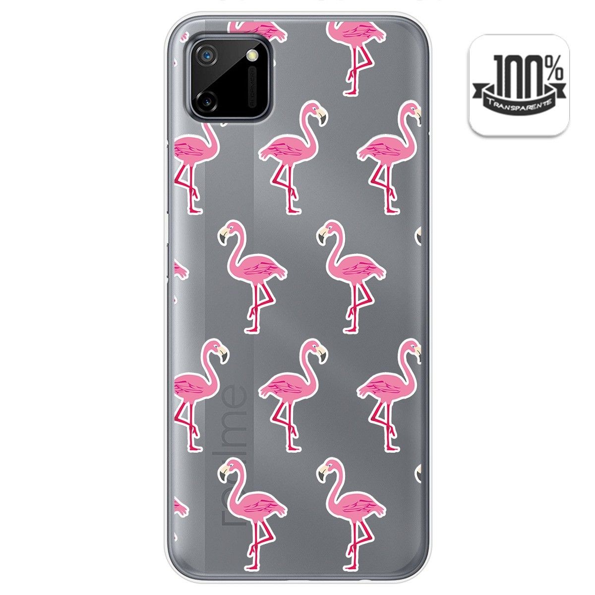 Funda Gel Transparente para Realme C11 diseño Flamenco Dibujos