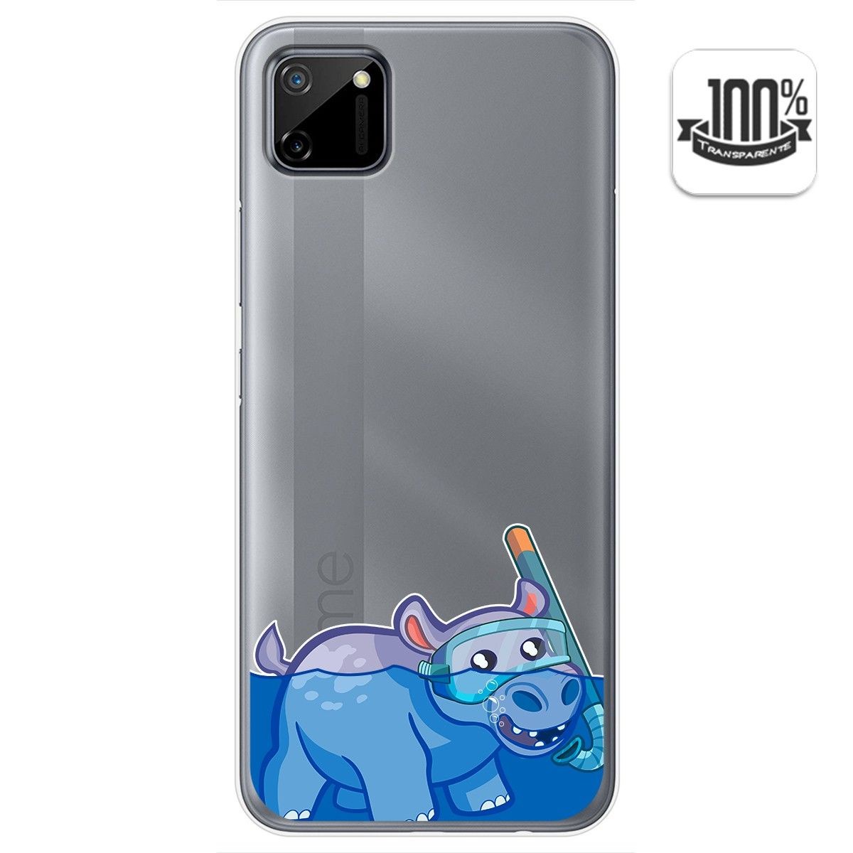 Funda Gel Transparente para Realme C11 diseño Hipo Dibujos