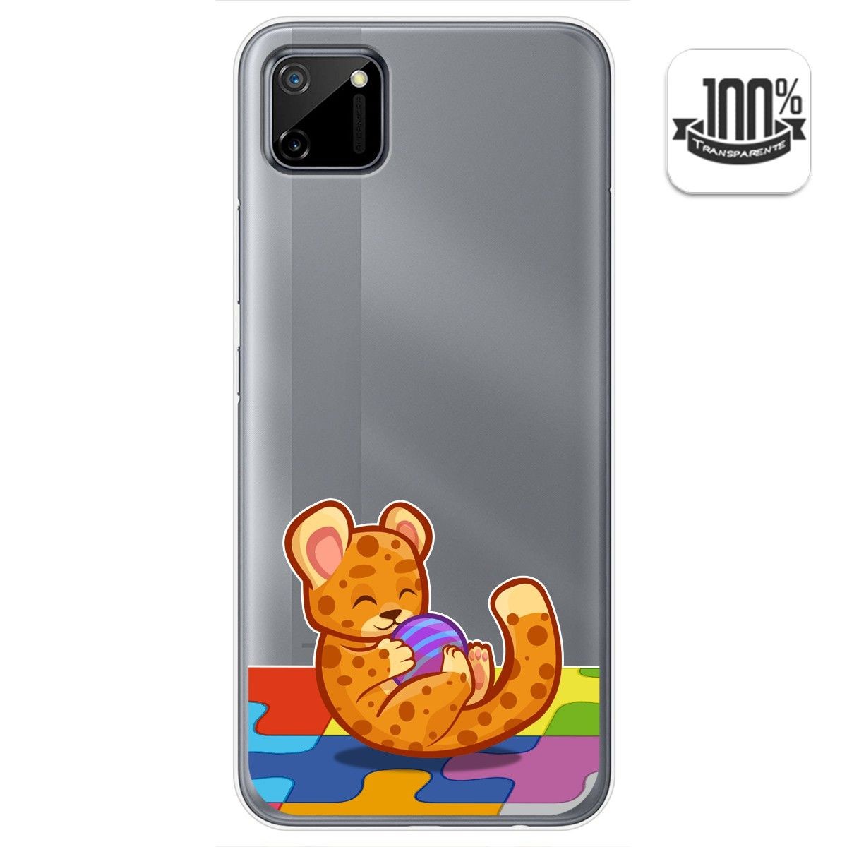 Funda Gel Transparente para Realme C11 diseño Leopardo Dibujos