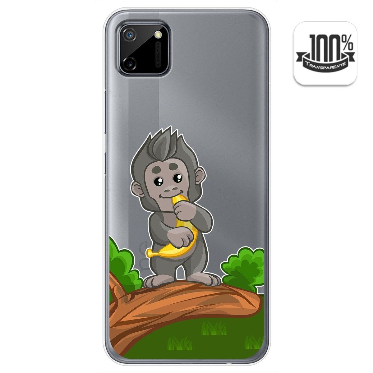 Funda Gel Transparente para Realme C11 diseño Mono Dibujos